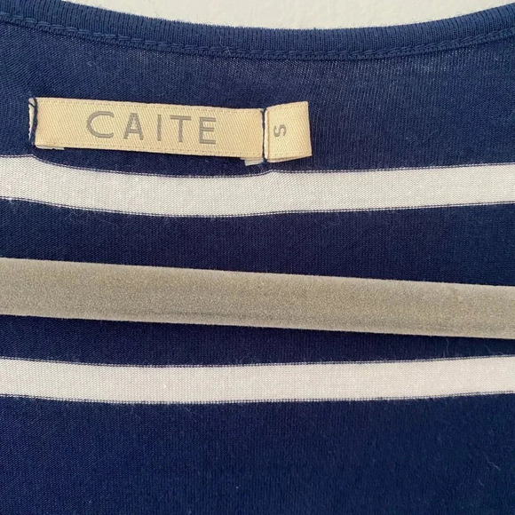 Caite Navy White Stripe Bailey Tunic Size Small - Picture 4 of 5